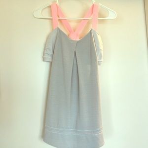 lululemon athletica top (light gray & pink)